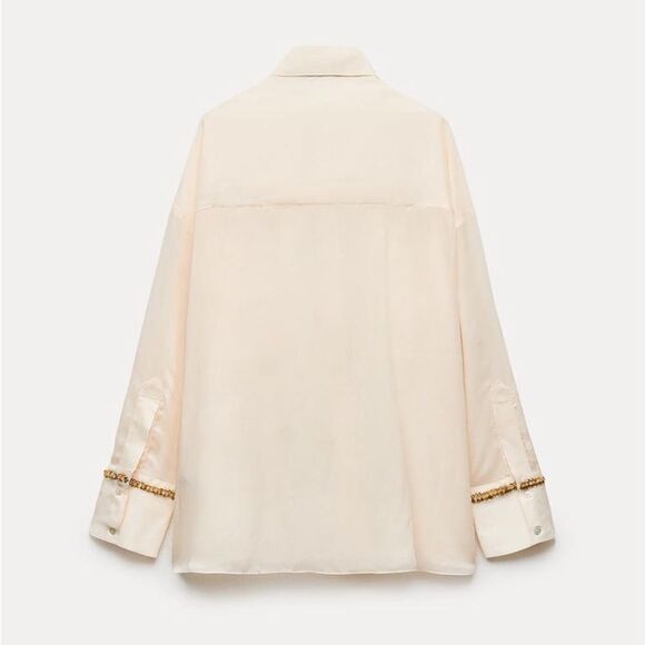 ZARA LONG SEQUIN SHIRT ZW COLLECTION - Picture 11 of 13